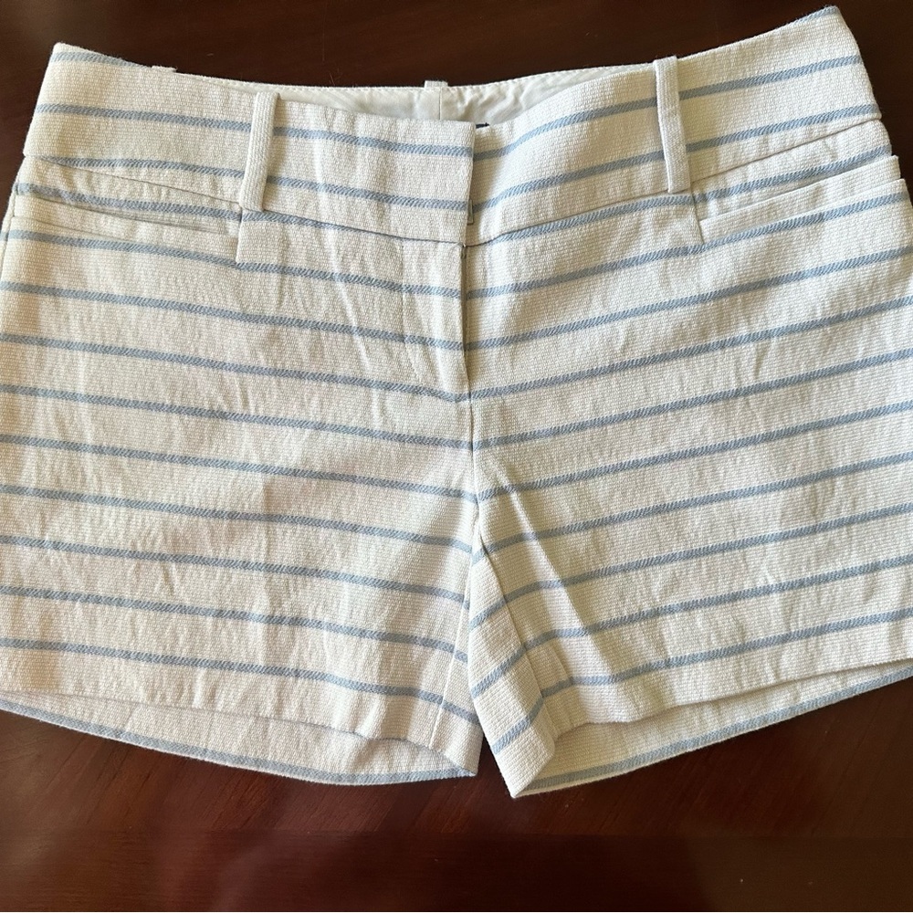The Limited Blue and White Striped Women's Shorts
